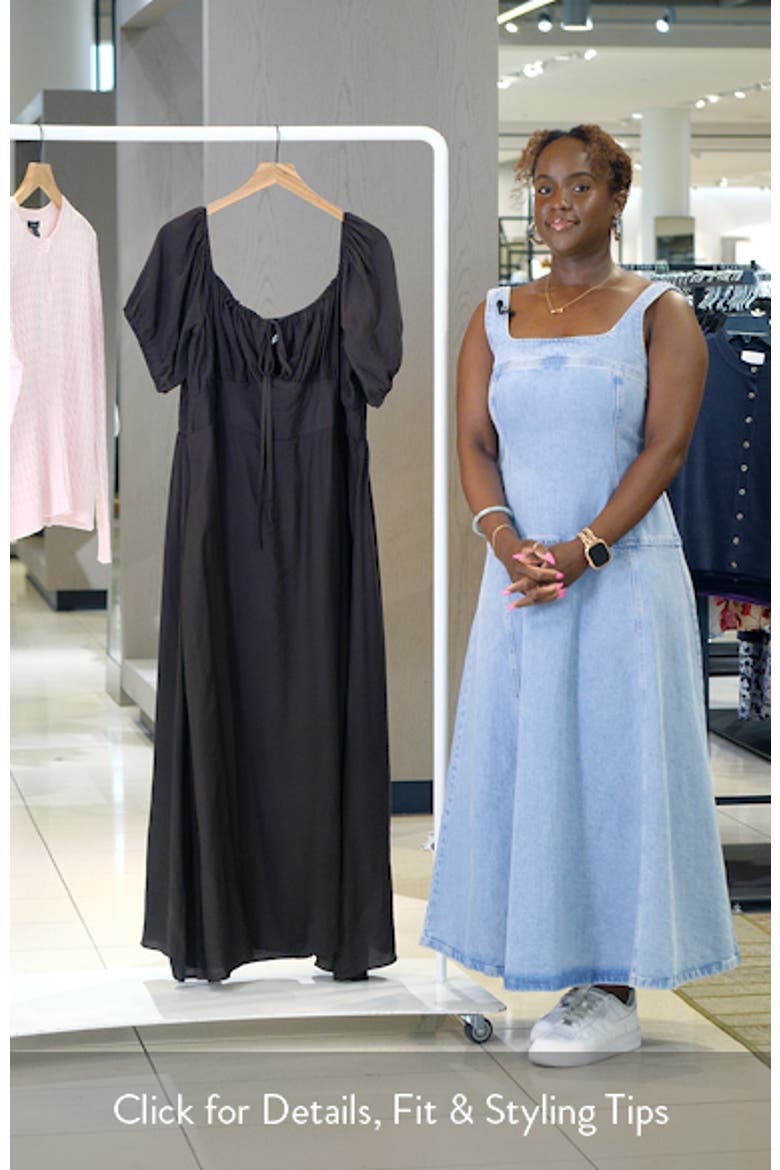 Abbigail Puff Sleeve Slit Maxi Dress video
