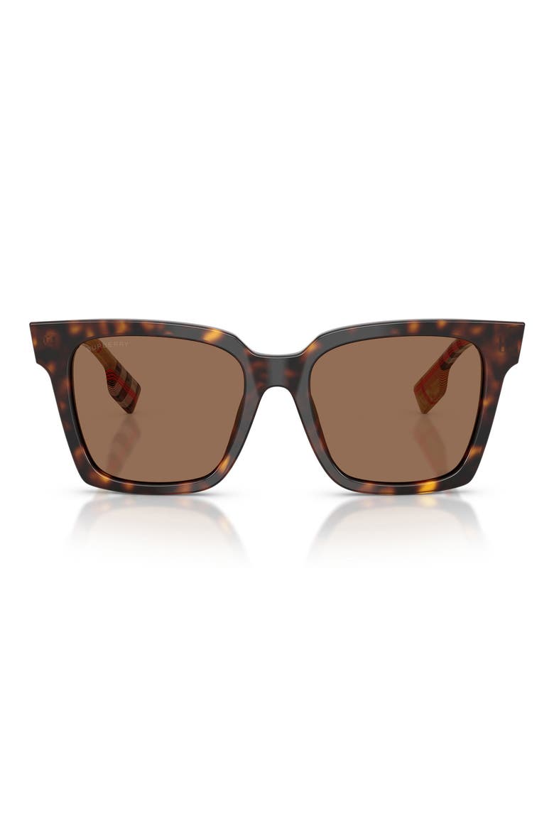 53mm Square Sunglasses, Main, color, DARK HAVANA/ DARK BROWN