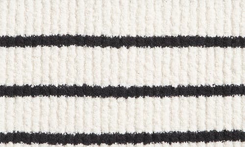 Madewell Bouclé-knit Sweater Tank In Cream Black Stripe
