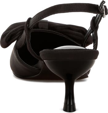 Okshak Satin Bow Slingback Pump