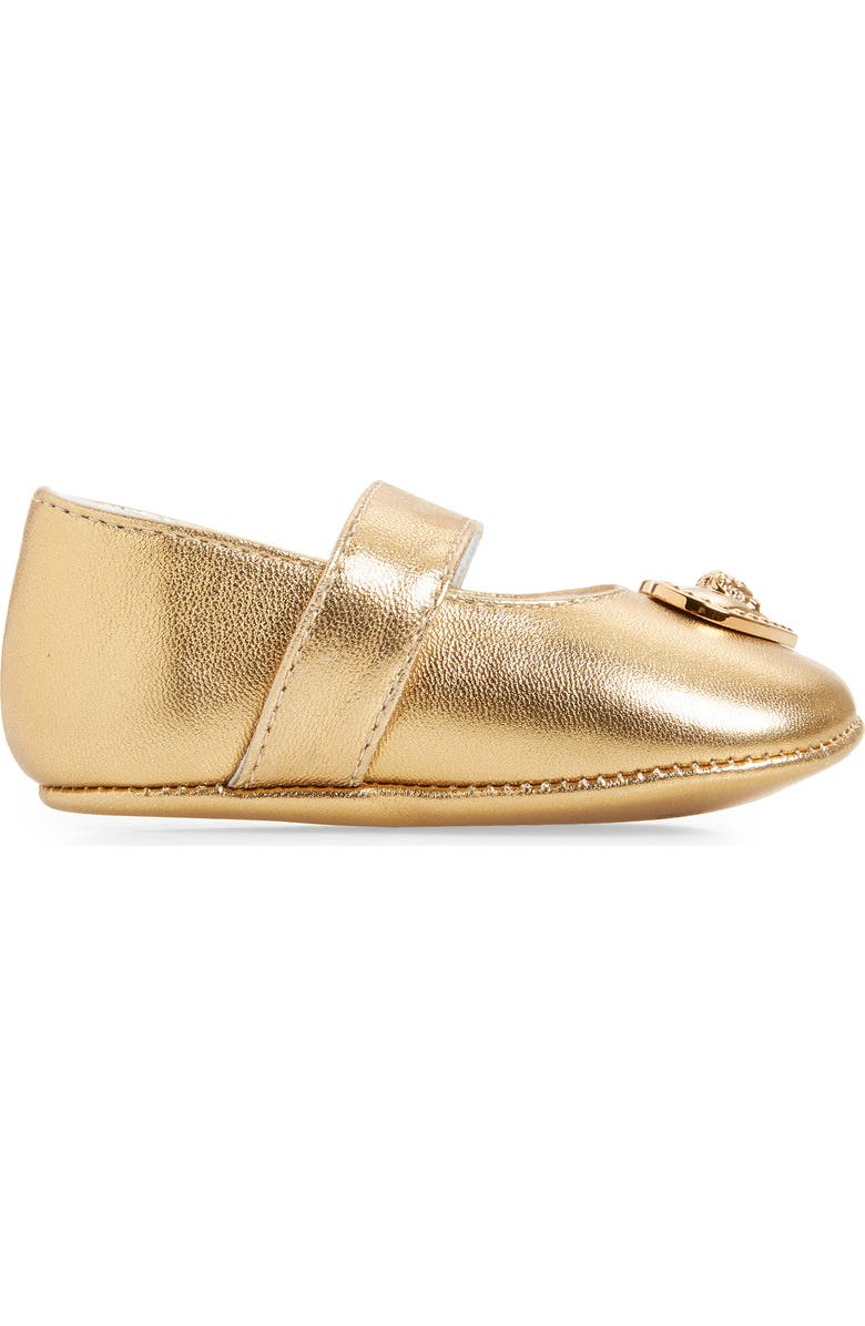 Versace Heart Medusa Mary Jane Ballet Crib Shoe, Alternate, color,
