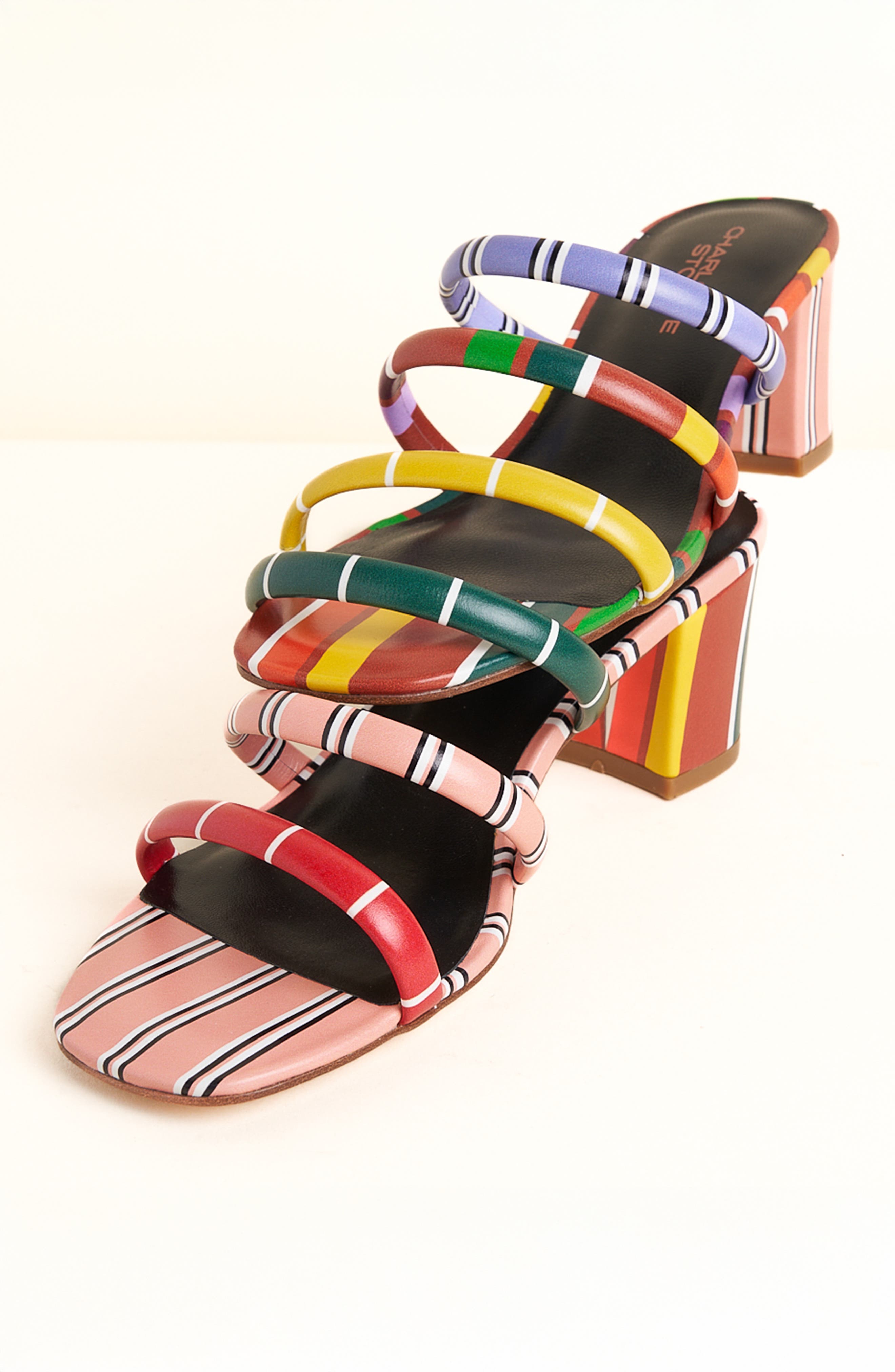 Charlotte Stone Belle Mismatch Slide Sandal, Alternate, color, 