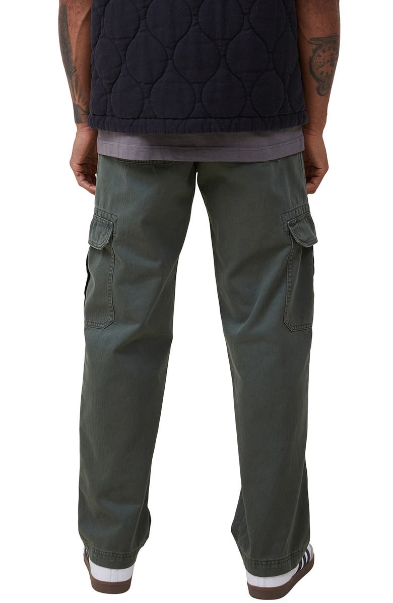 Cotton On Tactical Cargo Pants, Alternate, color, Vintage Army Green Herringbone