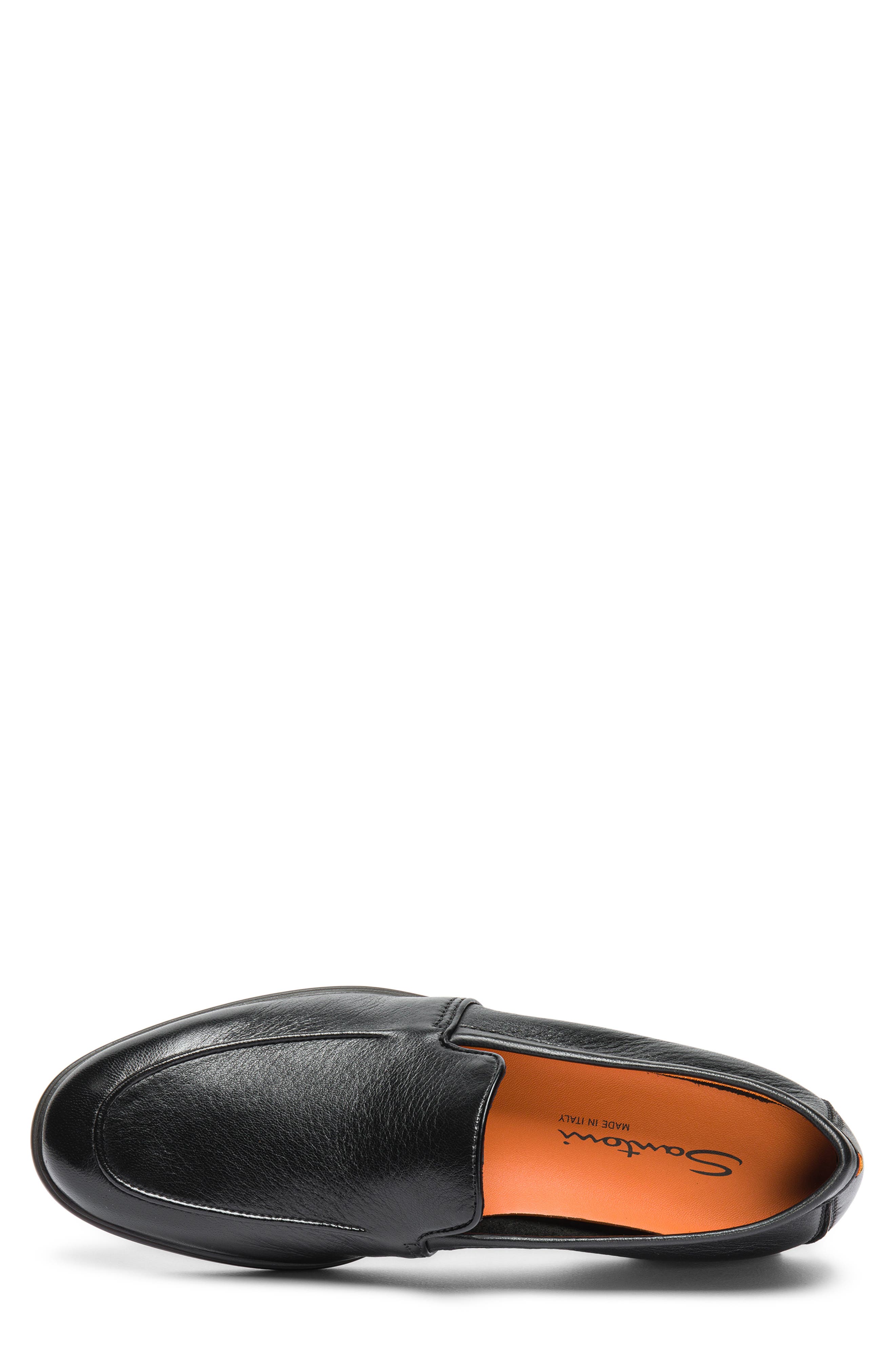 Santoni Malibu Slip-On Shoe, Alternate, color, Black-N01