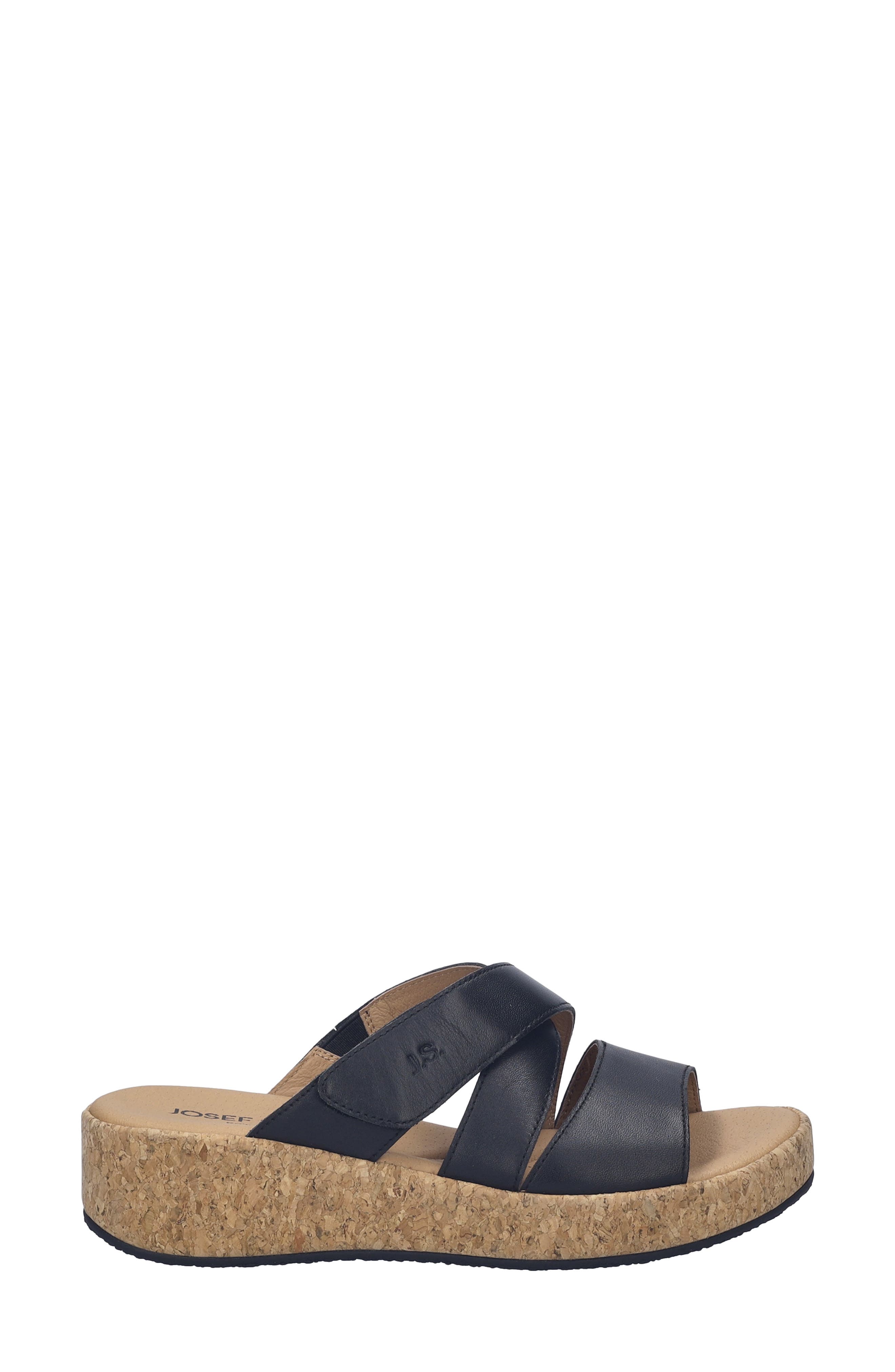Josef Seibel Evita 04 Platform Wedge Slide Sandal, Alternate, color, 