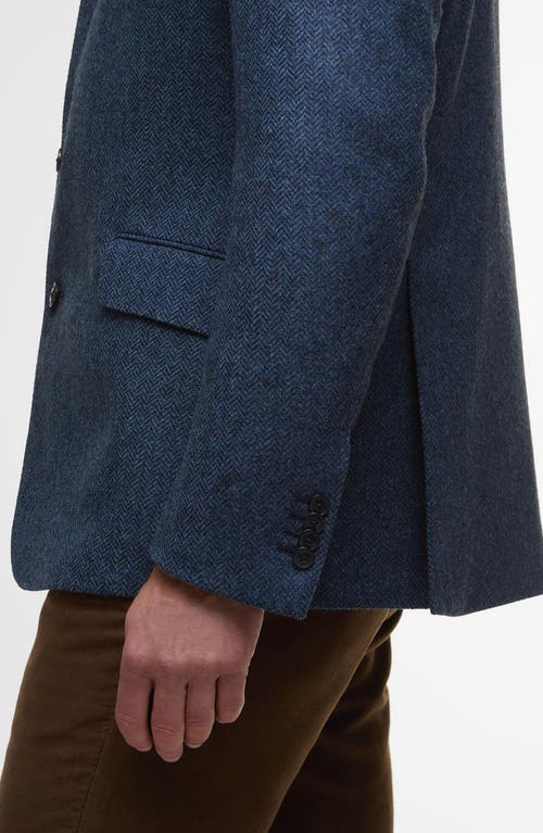 Barbour Firth Moons Wool Herringbone Sport Coat In Blue