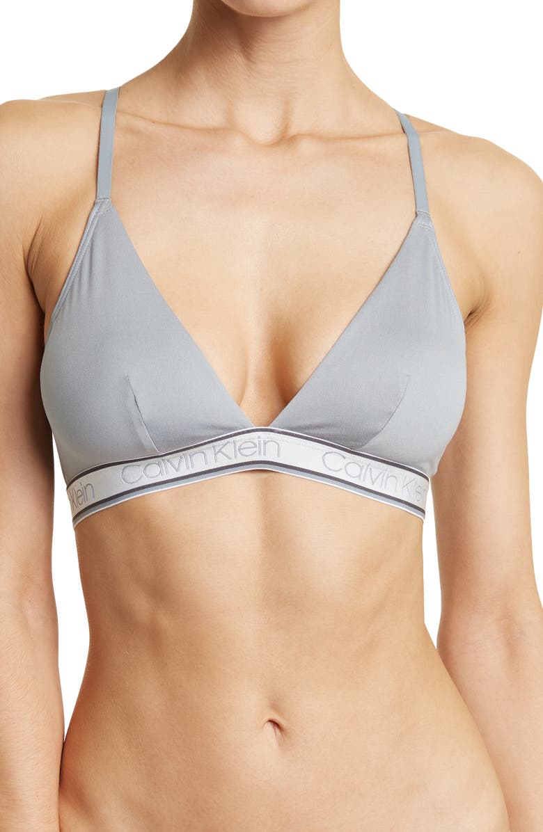 Calvin Klein Logo Triangle Bra, Main, color,