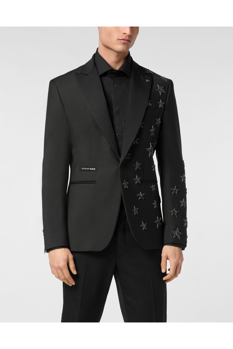 Wool Blazer Lord Fit Stars Men, Main, color, black