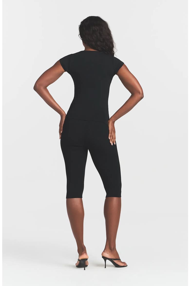 Scoop Neck Top, Alternate, color, OBSIDIAN