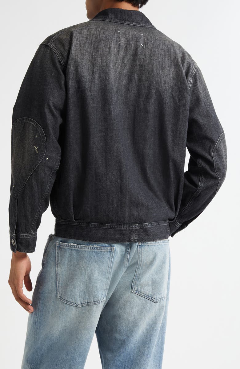 Maison Margiela Distressed Denim Jacket, Alternate, color, Black