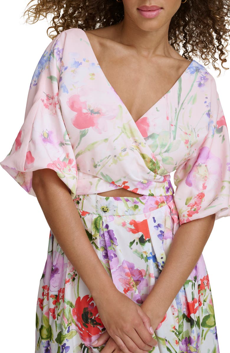 Siena Drapey Cutout Dress, Alternate, color, White Multi