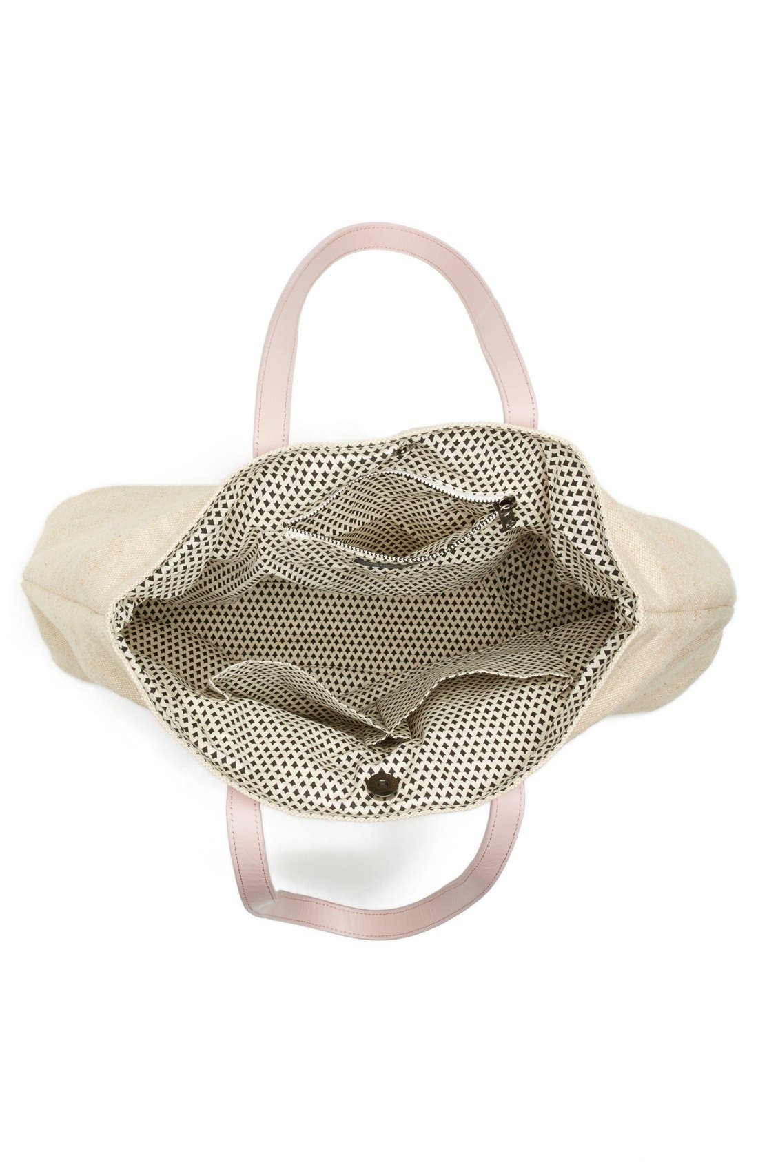 Canvas Beach Tote, Alternate, color, SAND MEL