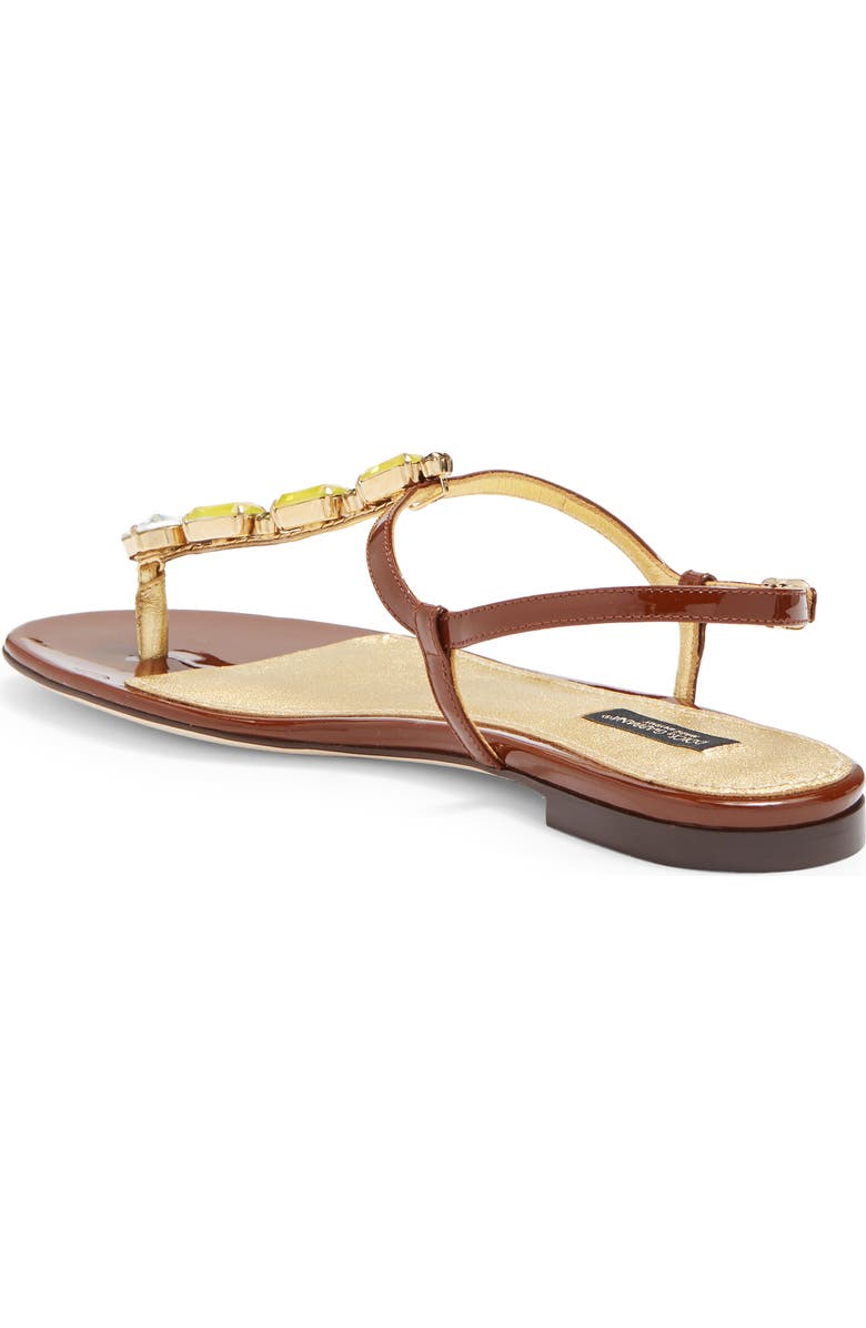 Dolce&Gabbana Jewel Embellished Thong Sandal, Alternate, color,