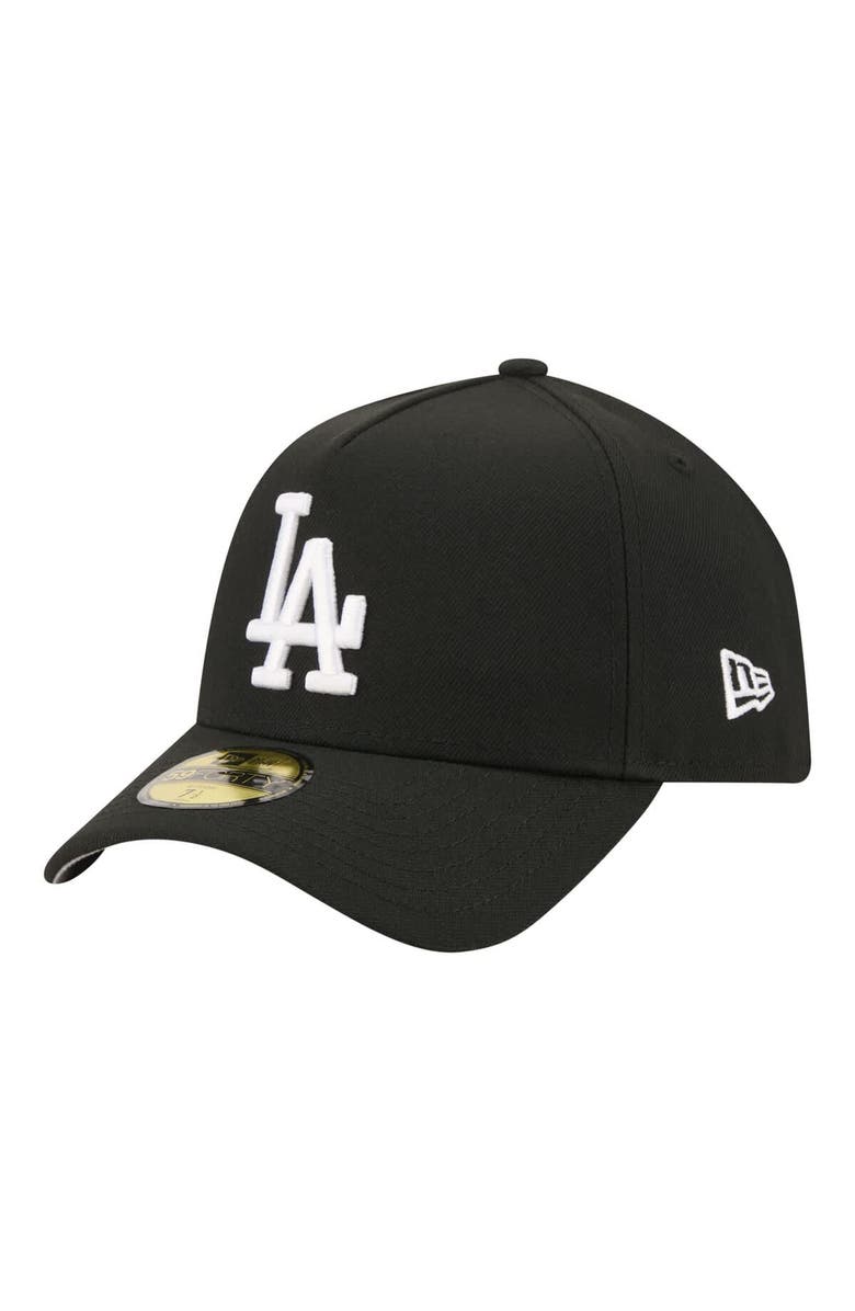 New Era Men's New Era Black Los Angeles Dodgers A-Frame 59FORTY Fitted Hat, Main, color, Black
