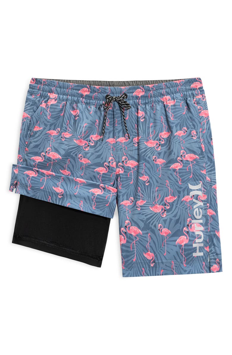 Hurley Flamingo Fern Volley Swim Shorts, Alternate, color,