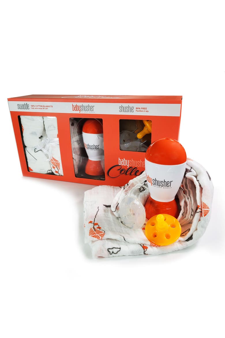 Baby Shusher Collection Gift Set, Alternate, color, Orange & White