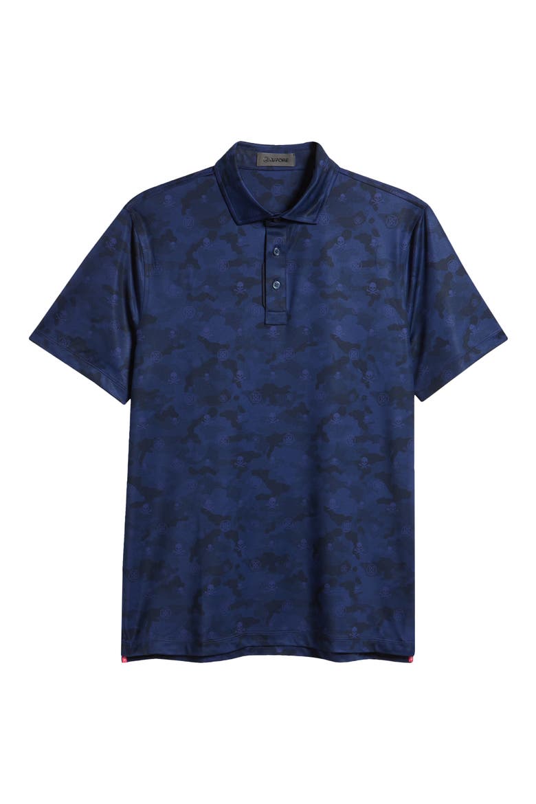 Icon Camo Stretch Tech Jersey Golf Polo Shirt, Alternate, color, TWILIGHT