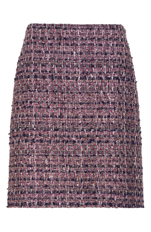 St John St. John Lurex Tape Tweed Skirt In Purple