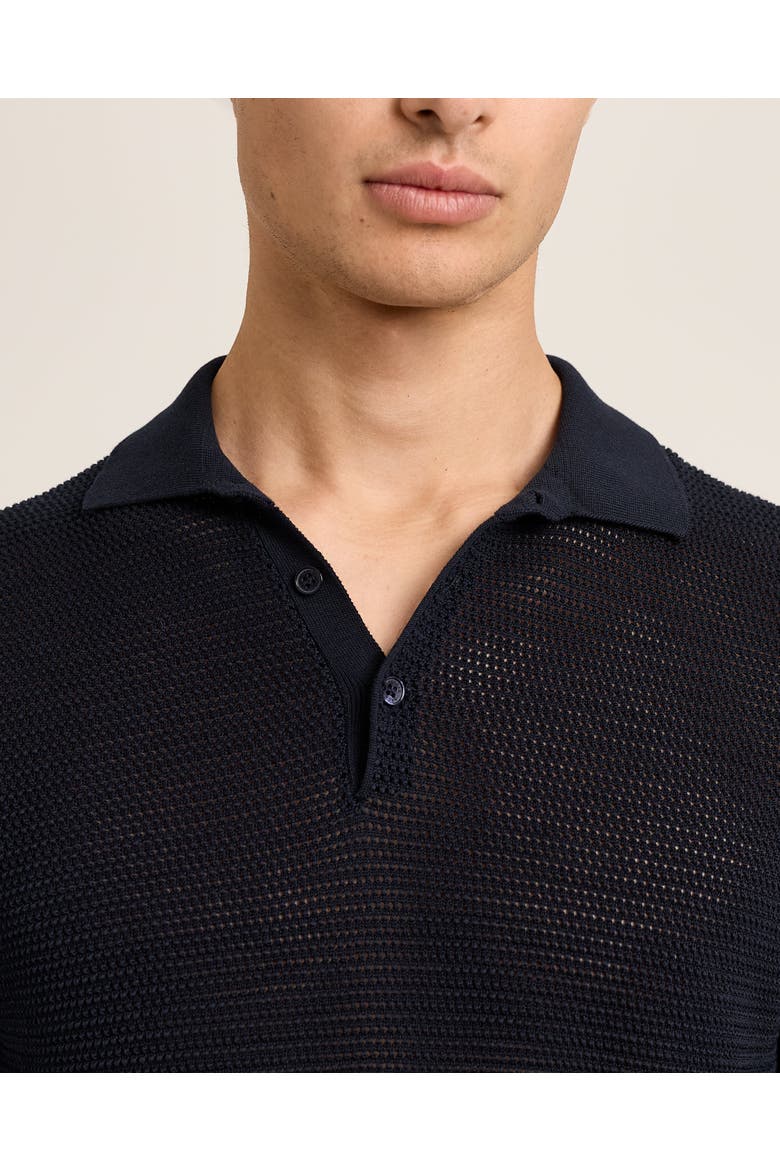 Burnham Tailored-Fit Polo Shirt, Alternate, color, Night Iris