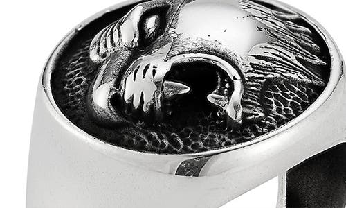 Yield Of Men Tiger Signet Ring In Metallic