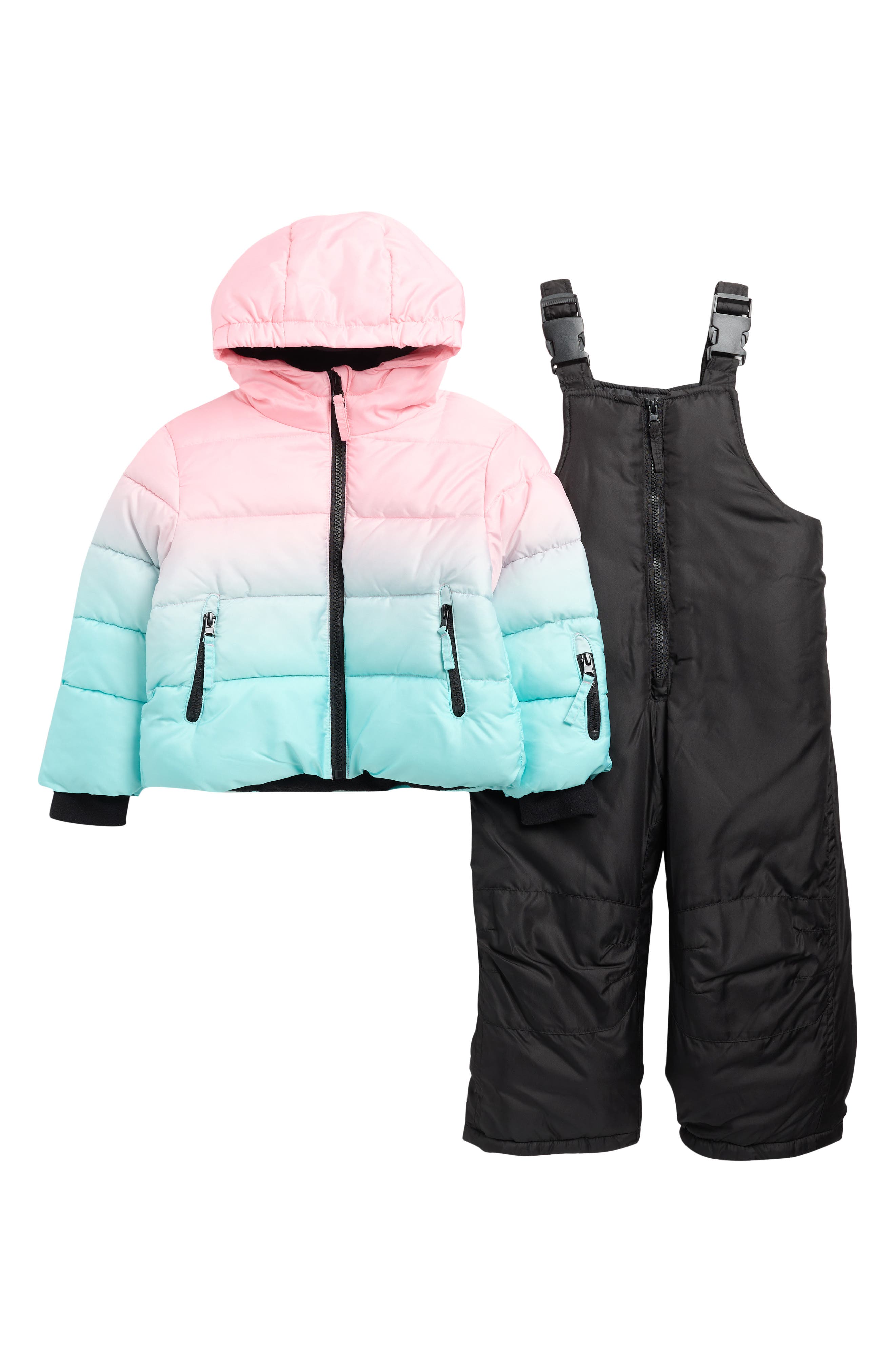 Rothschild Kids' Ombré Hooded Jacket & Bib Snowsuit Set
