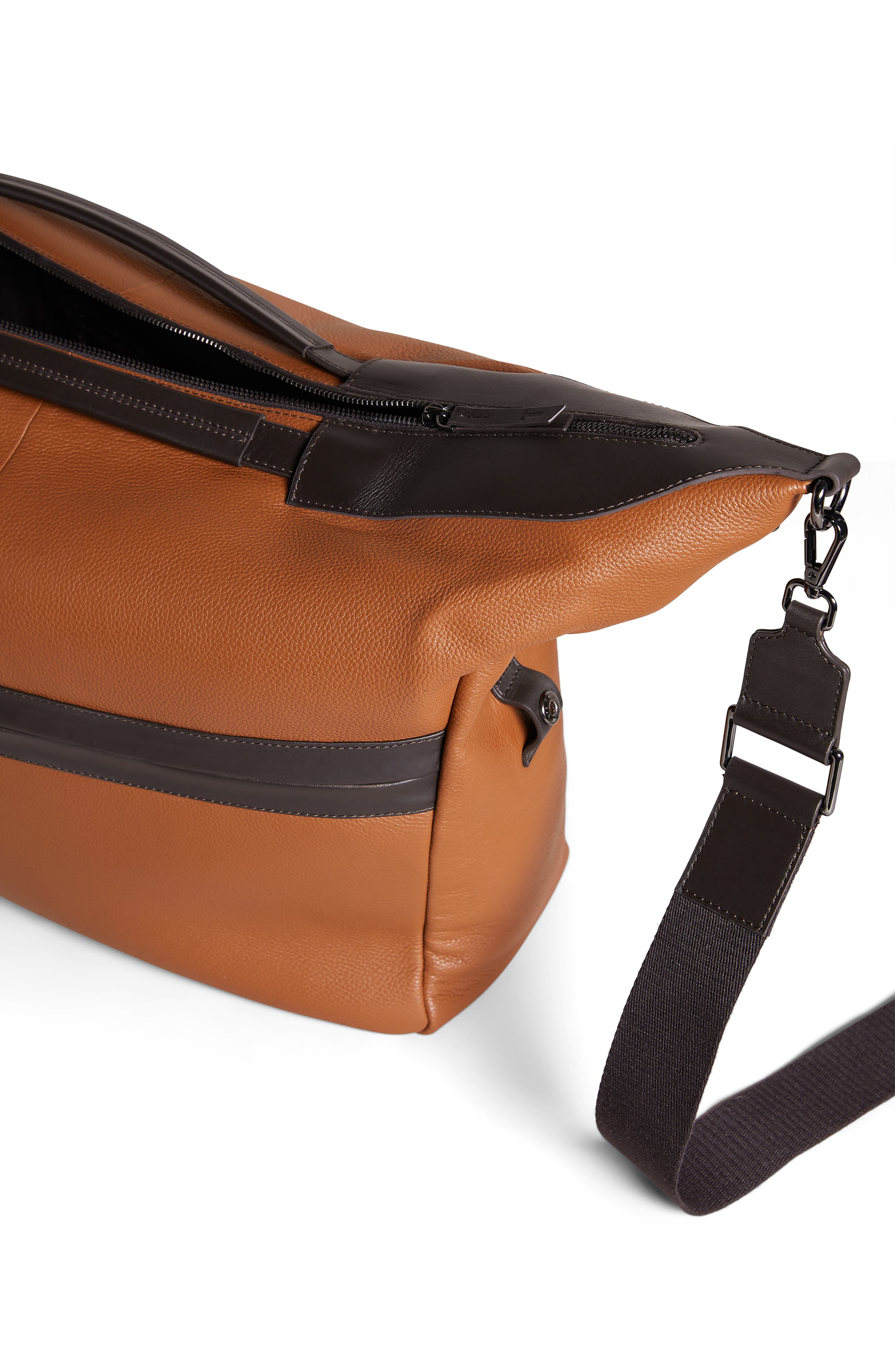 Ted Baker London Kaisel Leather Holdall Bag, Alternate, color, 