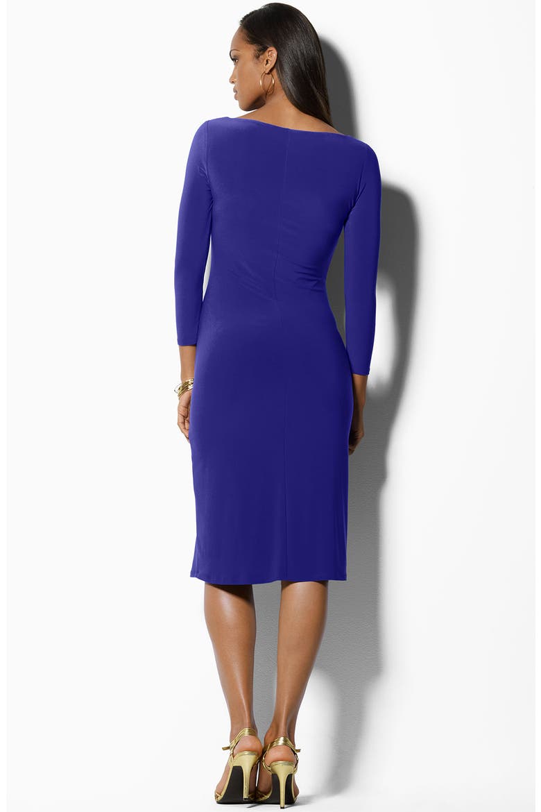 Lauren by Ralph Lauren Ruched Jersey Dress, Alternate, color, IRIS