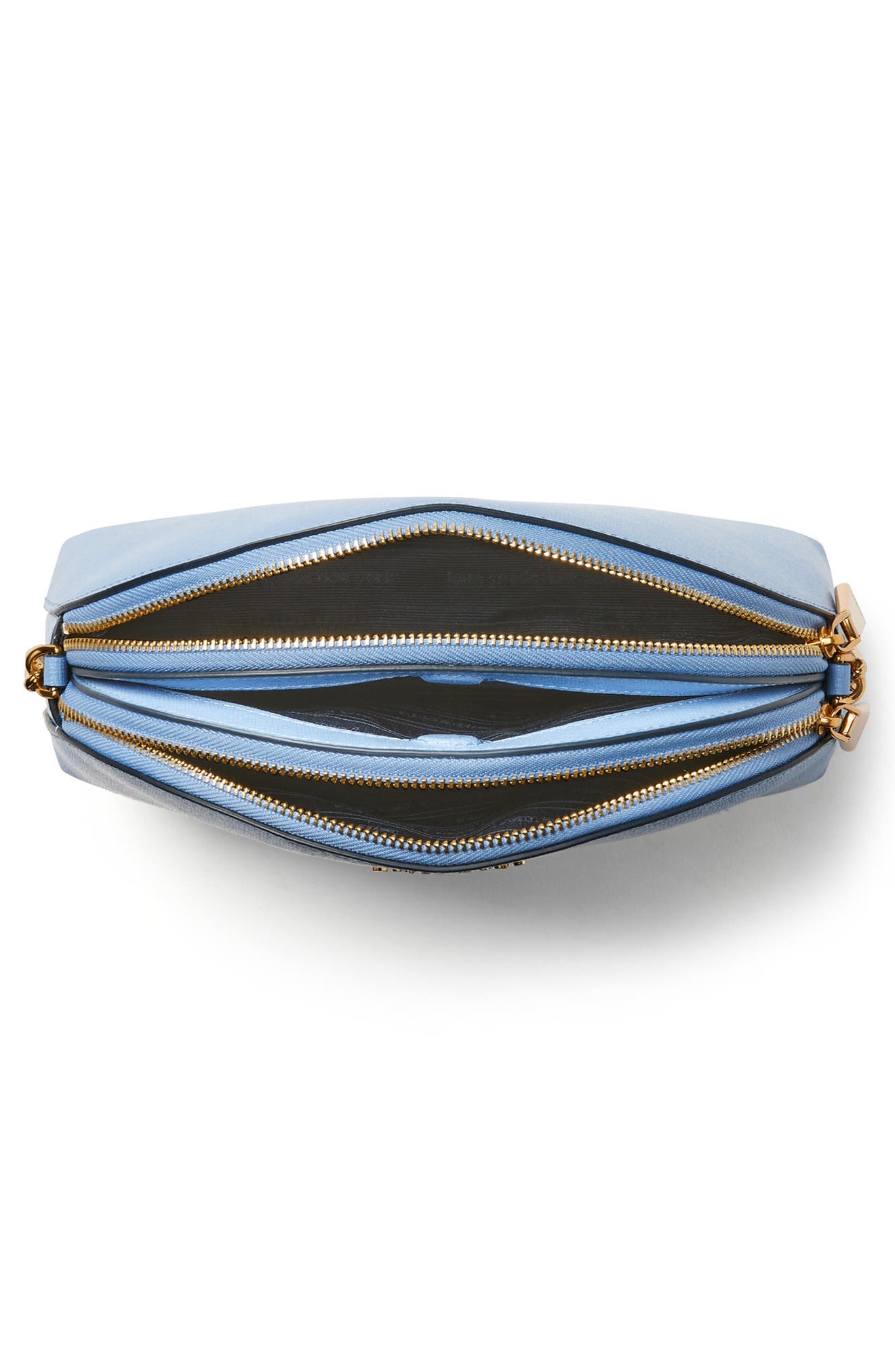 morgan saffiano double leather crossbody bag, Alternate, color, KINGFISHER