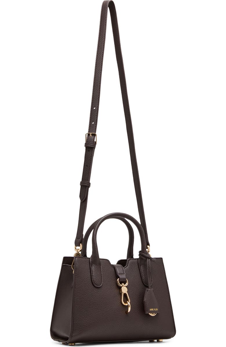 Anne Klein Small Satchel, Alternate, color, Espresso