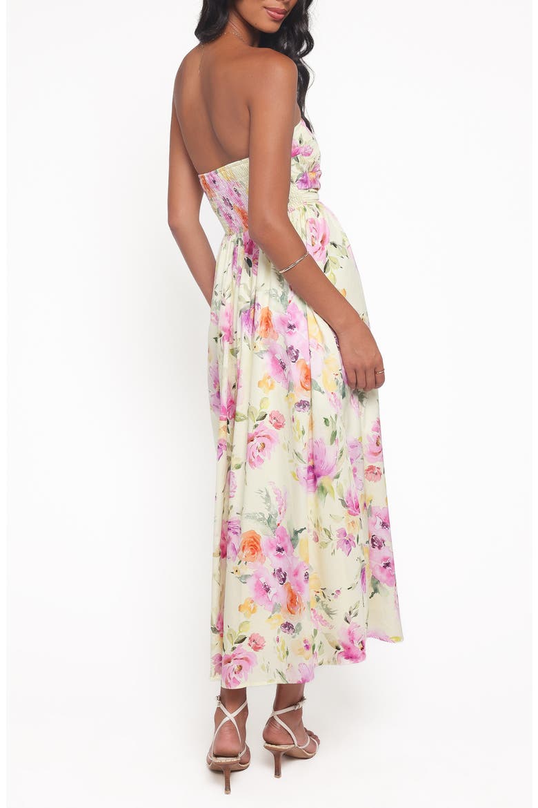 Kayt Strapless Dress, Alternate, color, YELLOW PETUNIA