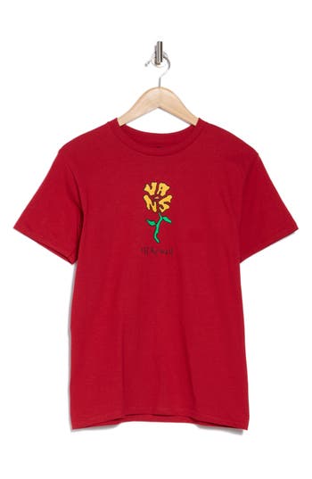 Vans Dancing Flowers Graphic T-shirt In Cardinal