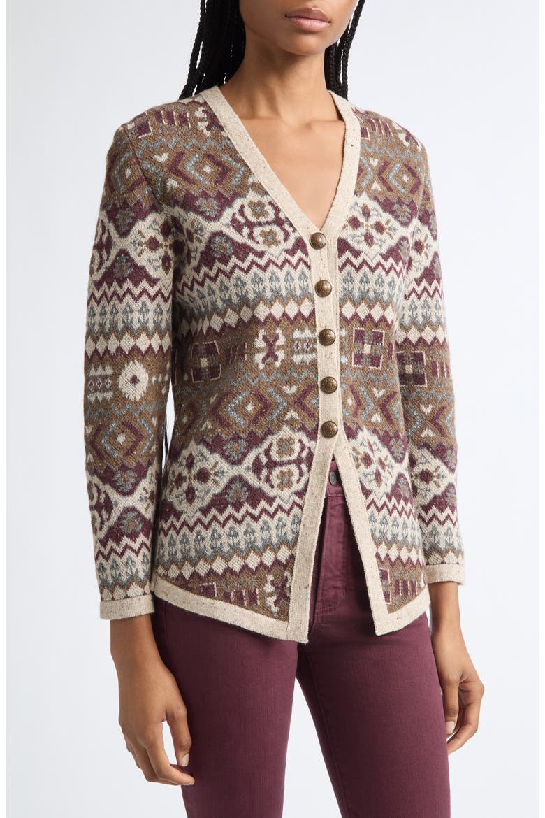 Chamberly Cardigan, Alternate, color, BURGUNDY MULTI
