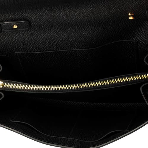 Pre-owned Hermes Hermes Kelly To Go Wallet Epsom In Black