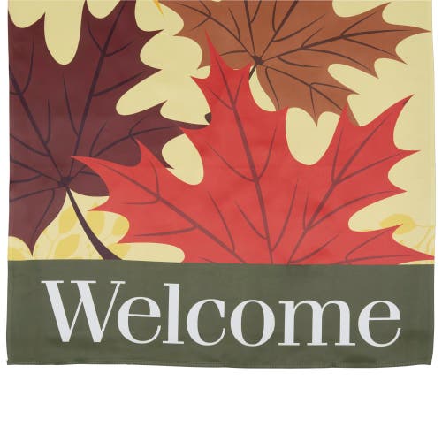 Northlight Red And Yellow Fall Leaves Welcome Outdoor House Flag 28" X 40" In Multi