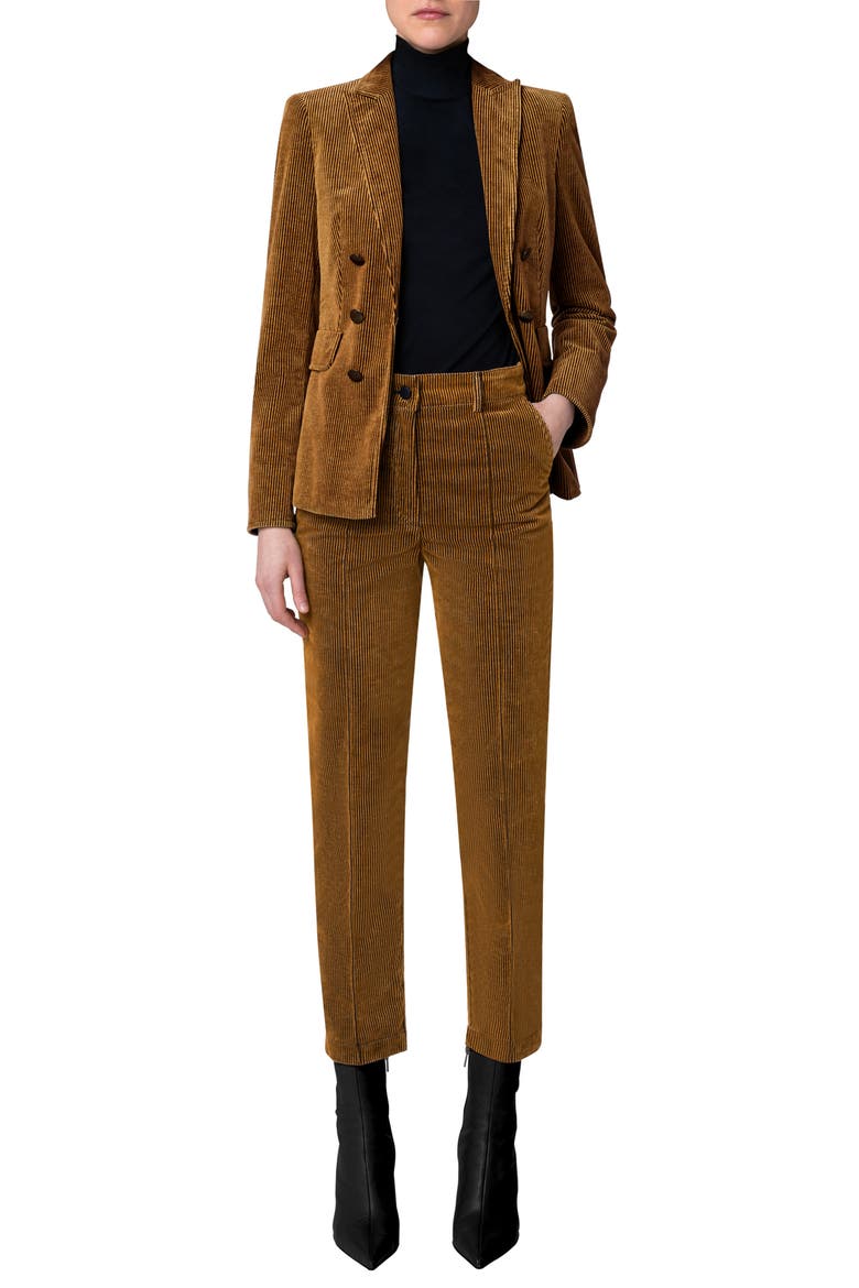 Illusion Double Breasted Corduroy Blazer, Alternate, color, YELLOW