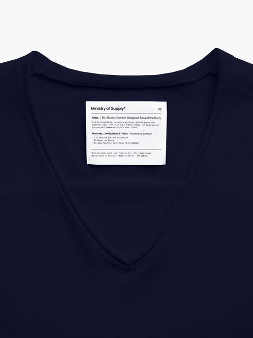 Ministry Of Supply Atlas Air V-neck Sweater In Navy
