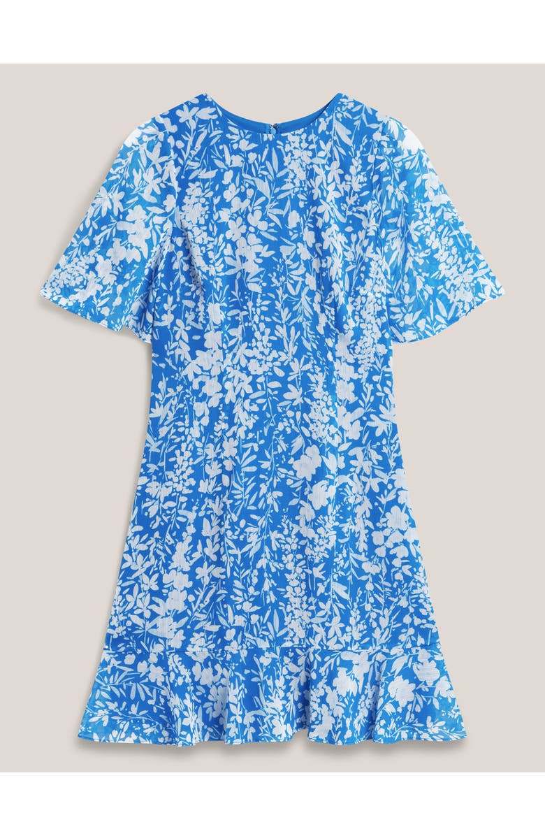 HOBBS LONDON Iona Floral Print Mini Dress, Alternate, color, Blueivory