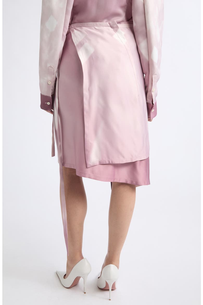 Print Wrap Skirt, Alternate, color, PINK