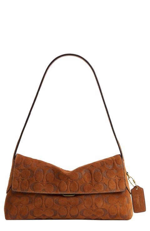 Chelsea 26 Signature Suede Shoulder Bag