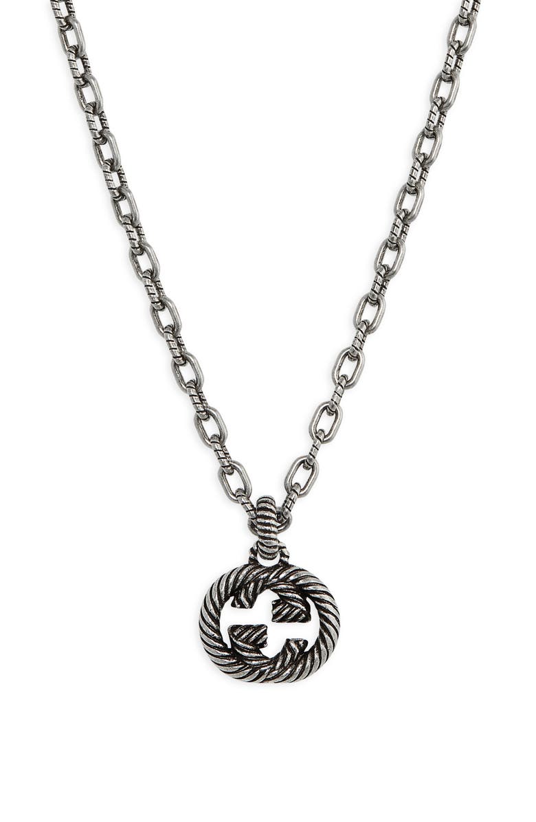 Gucci Interlocking G Pendant Necklace, Main, color, 