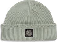 Stone Island Compass Logo Patch Rib Beanie