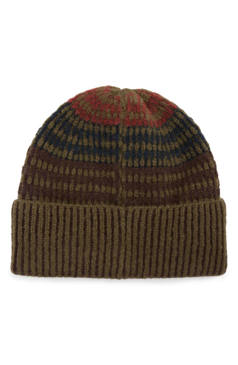 Barbour Harray Beanie, Alternate, color, Olive/ Fired Brick