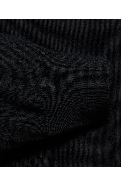 Mango Crewneck Wool Sweater In Black