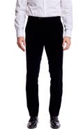 PAISLEY & GRAY Sloane Mid Rise Slim Fit Velvet Tuxedo Pants
