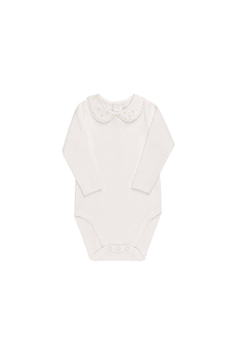 Embroidered Collar Collection - Bodysuit and Overalls, Alternate, color, Ivory Boy