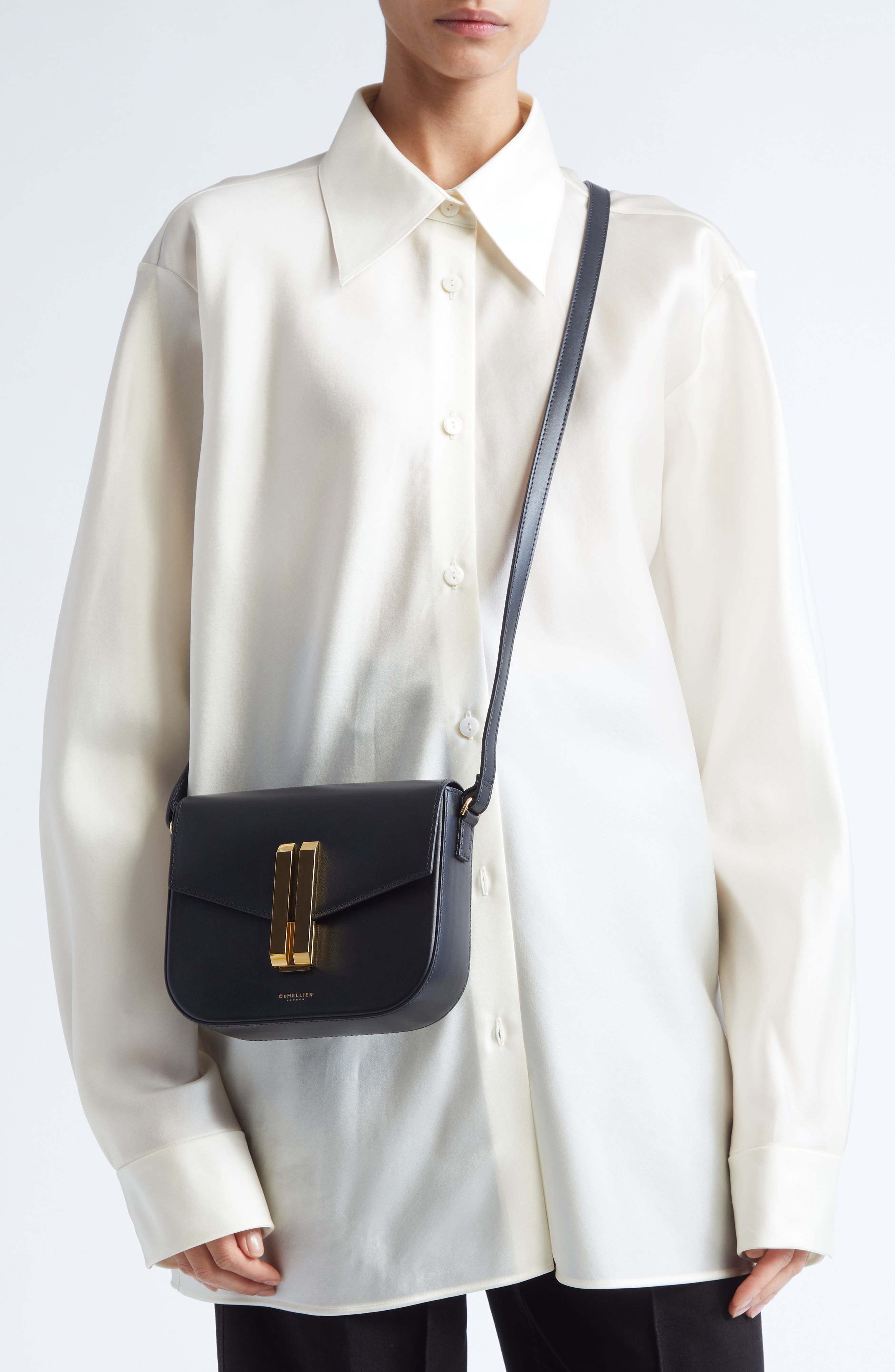 DeMellier Small Vancouver Flap Leather Crossbody Bag, Alternate, color, 