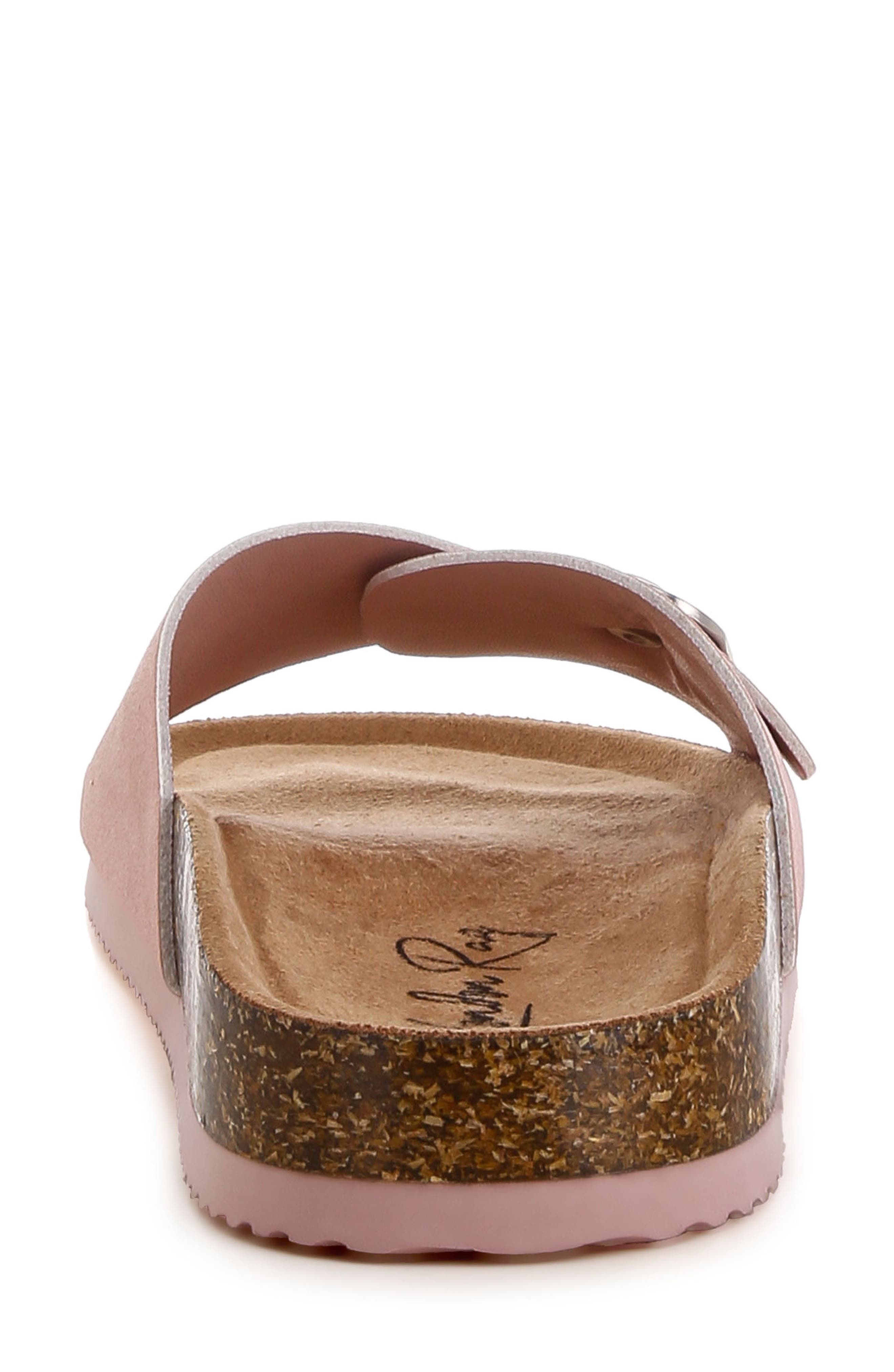 Aranda Buckle Slide Sandal, Alternate, color, LIGHT PINK