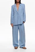 BIMBA Y LOLA Striped Washed Tailored Jacket