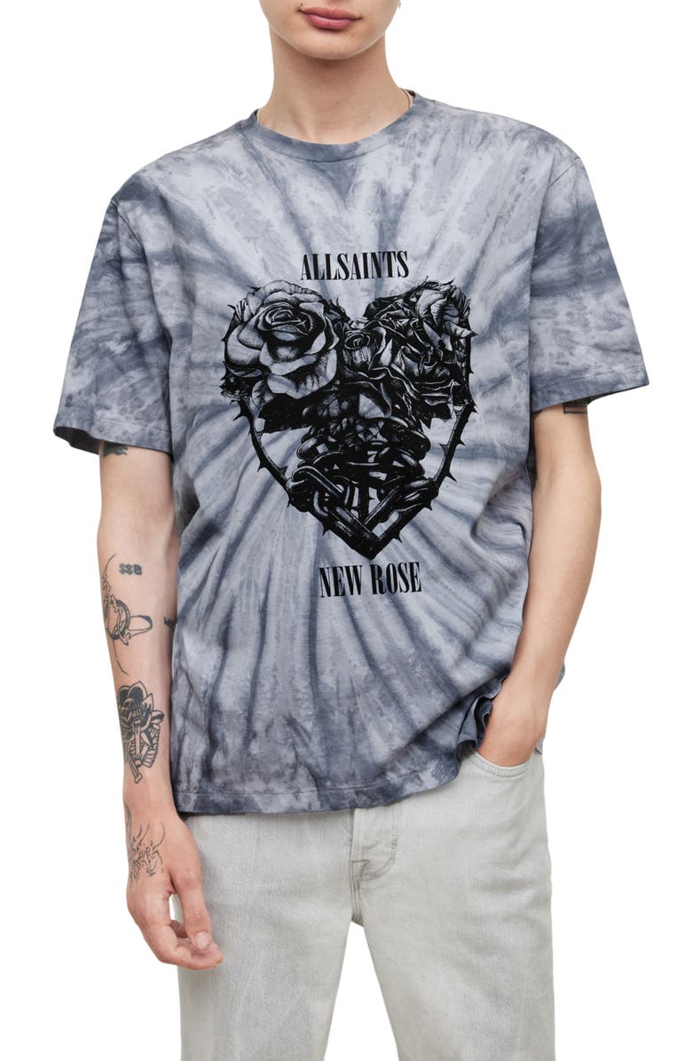 AllSaints Harley Tie Dye Graphic Tee, Main, color, 