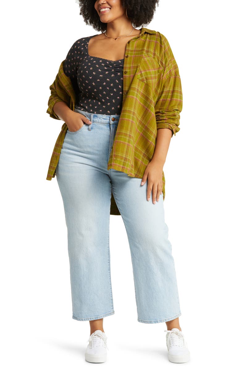 BP. Floral Print Thermal Long Sleeve Baby Tee, Alternate, color,